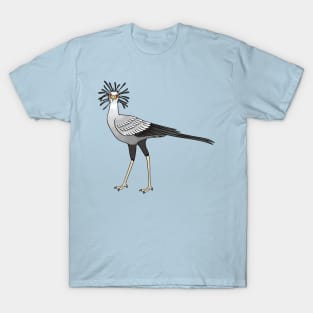 Secretary bird cartoon illustration T-Shirt